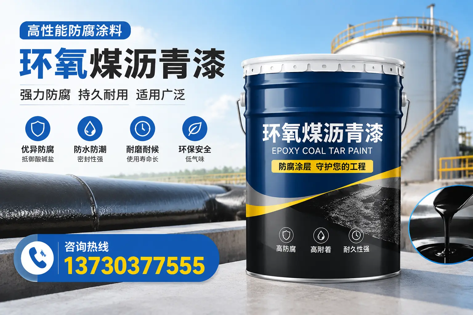 环氧煤沥青漆的耐久性分析,适合梧州的使用场景